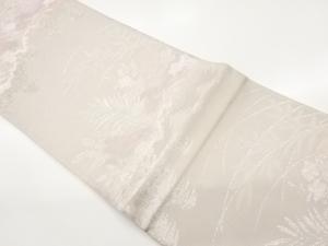 秋草模様織出し夏用袋帯